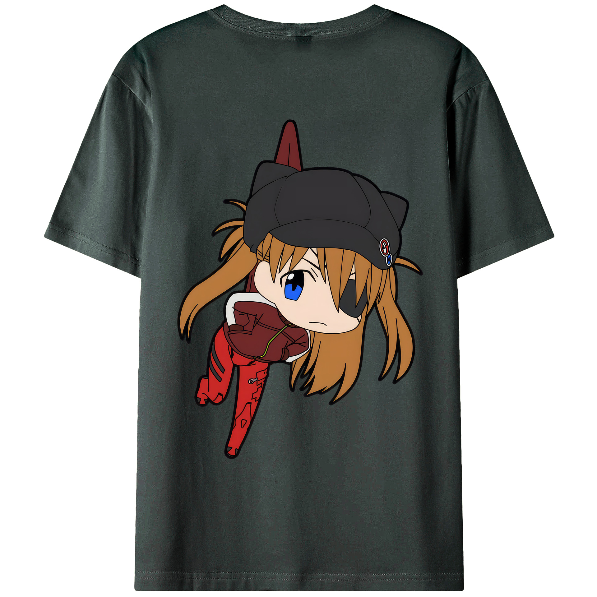 （画像用） EVA 新世紀エヴァンゲリオン 綿100％ メンズ半袖Tシャツ（バックプリント） 通気性